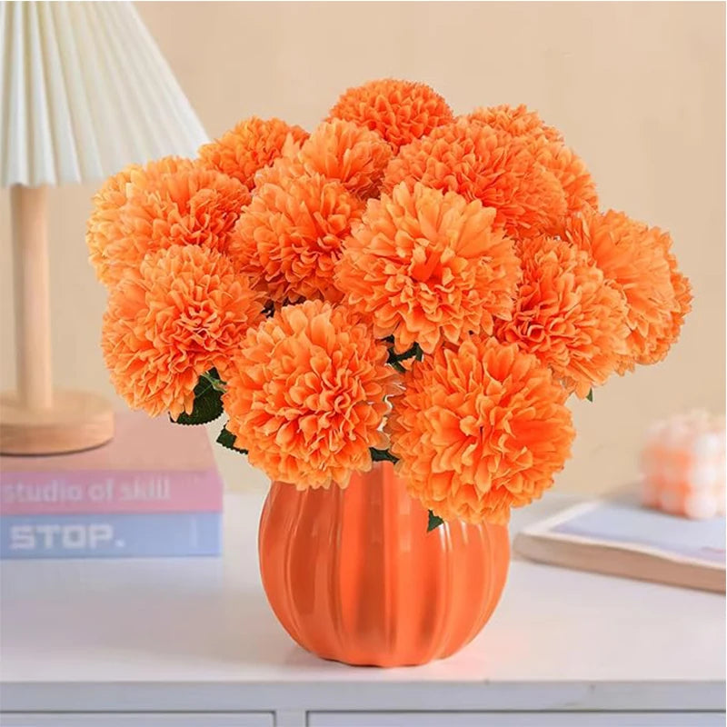 Fall Decor Silk Chrysanthemum Artificial Flowers