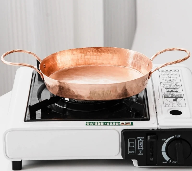 Handcrafted Pure Copper Oval Roasting Pan