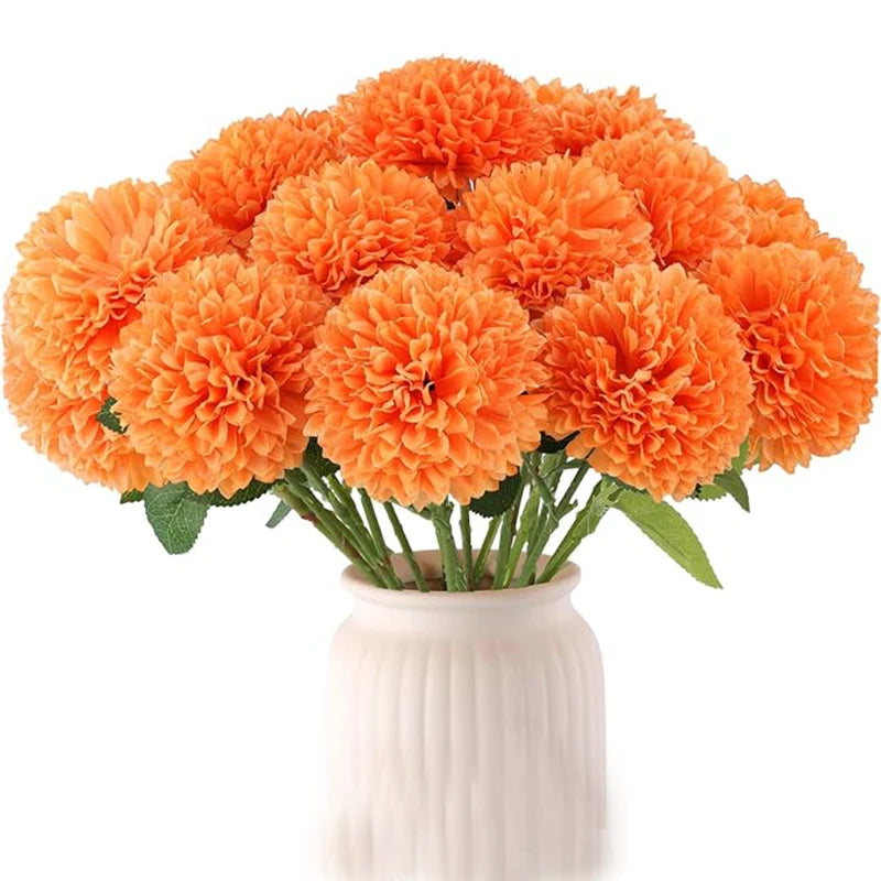 Fall Decor Silk Chrysanthemum Artificial Flowers