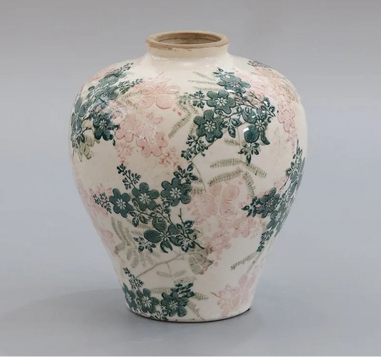 Cracked Texture Blue & White Porcelain Vase by DecorBites™