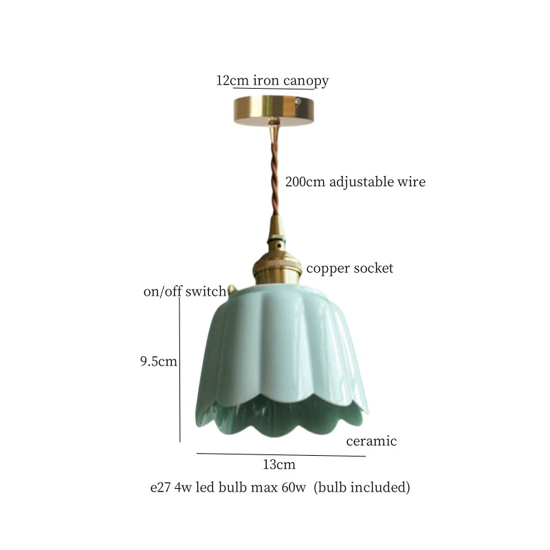 Lotus Flower Ceramic Pendant-DecorBites™