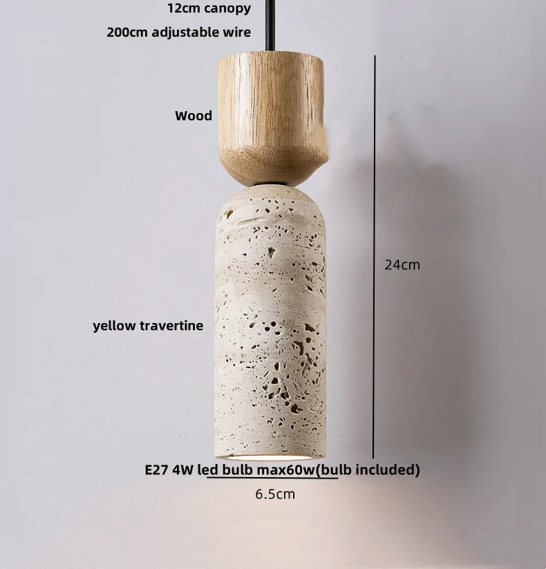 WabiSabi Travertine Pendant from DecorBites™