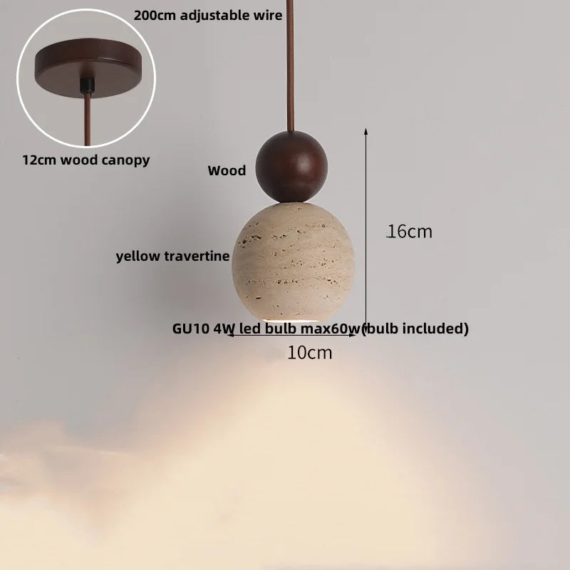 WabiSabi Travertine Pendant from DecorBites™