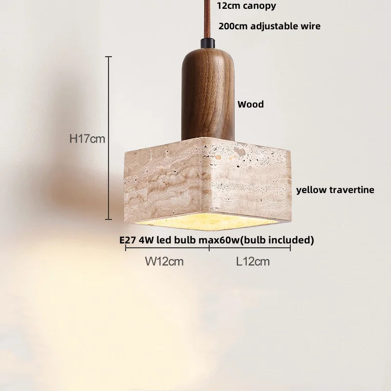 WabiSabi Travertine Pendant from DecorBites™