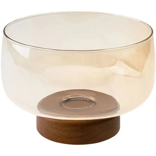 Amber Acacia Glass Bowl