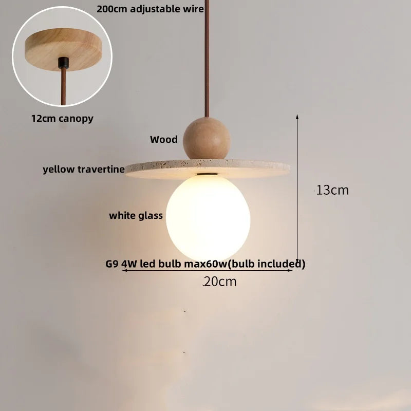 WabiSabi Travertine Pendant from DecorBites™