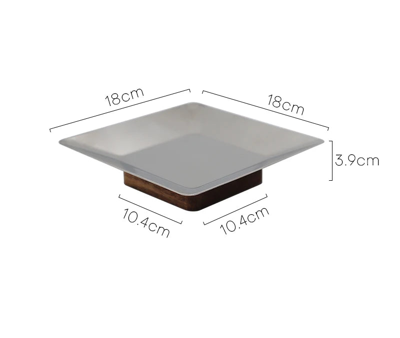 Epeius Nordic Style  Metal Acacia WoodTray