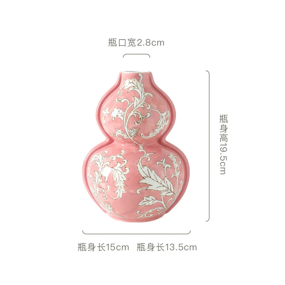 Chinoiserie Flower Porcelain Vase