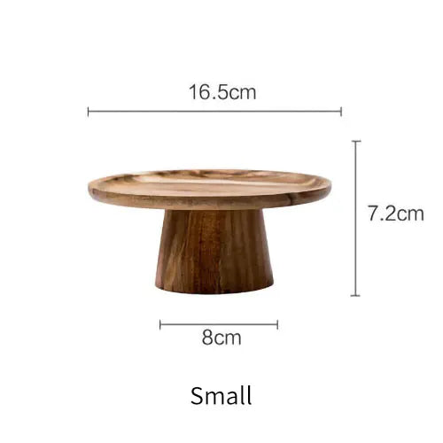 Elevated Wooden Cake Plate | by DecorBites™