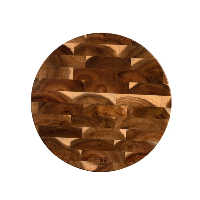 Acacia Wood Round Grain Chopping Block Double-sided