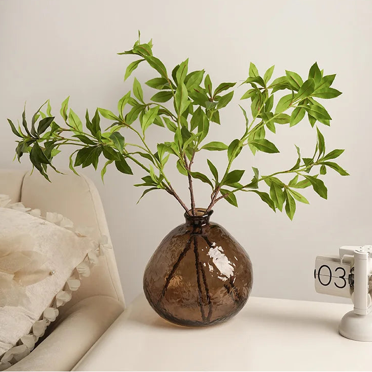 Erath Brown Glass Vase by DecorBites™