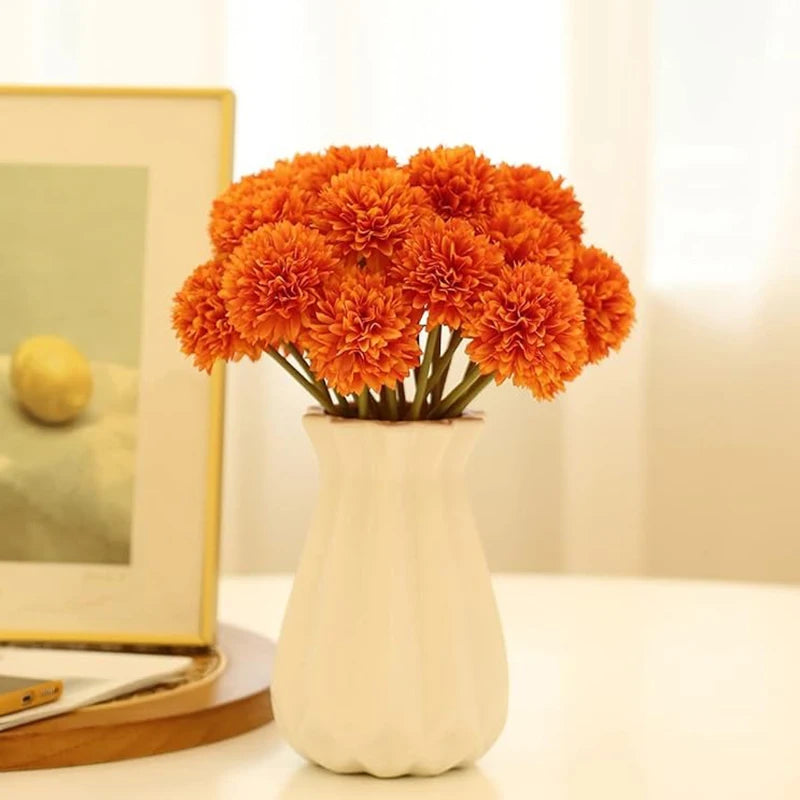 Fall Decor Silk Chrysanthemum Artificial Flowers
