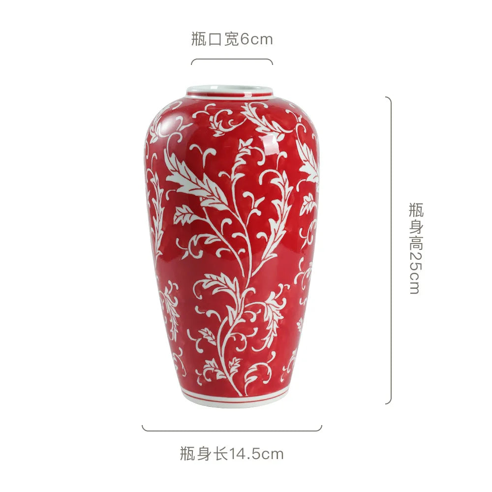 Chinoiserie Flower Porcelain Vase