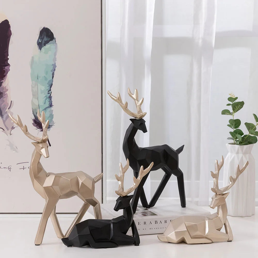 European Style Geometric Tabletop Deer