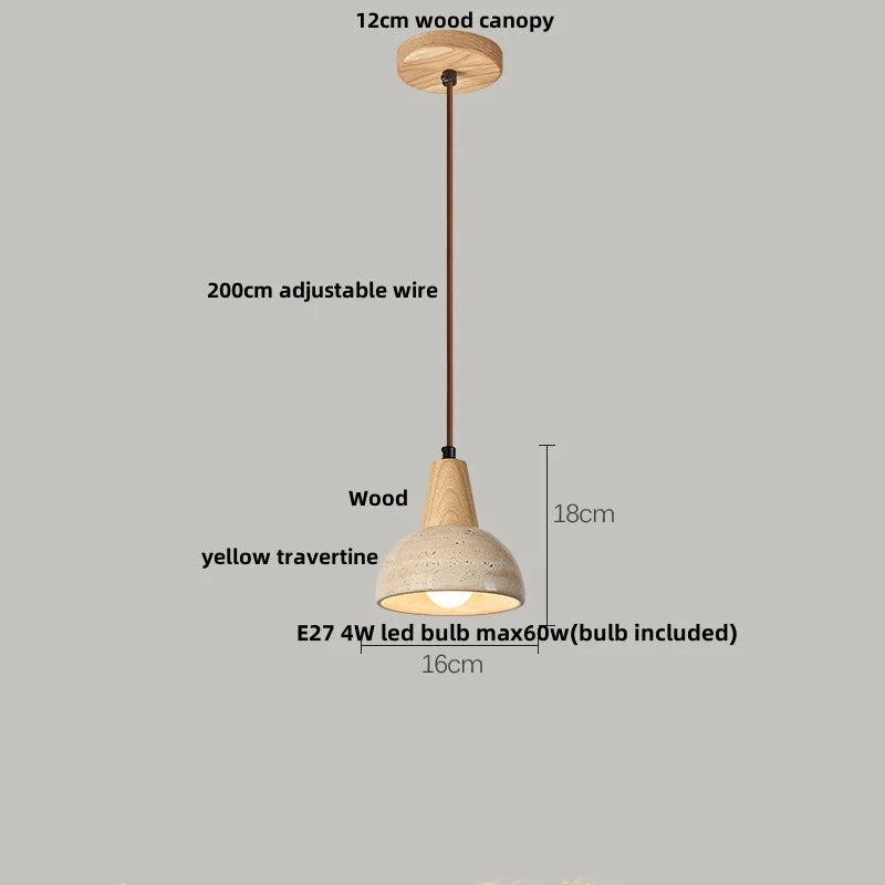 WabiSabi Travertine Pendant from DecorBites™