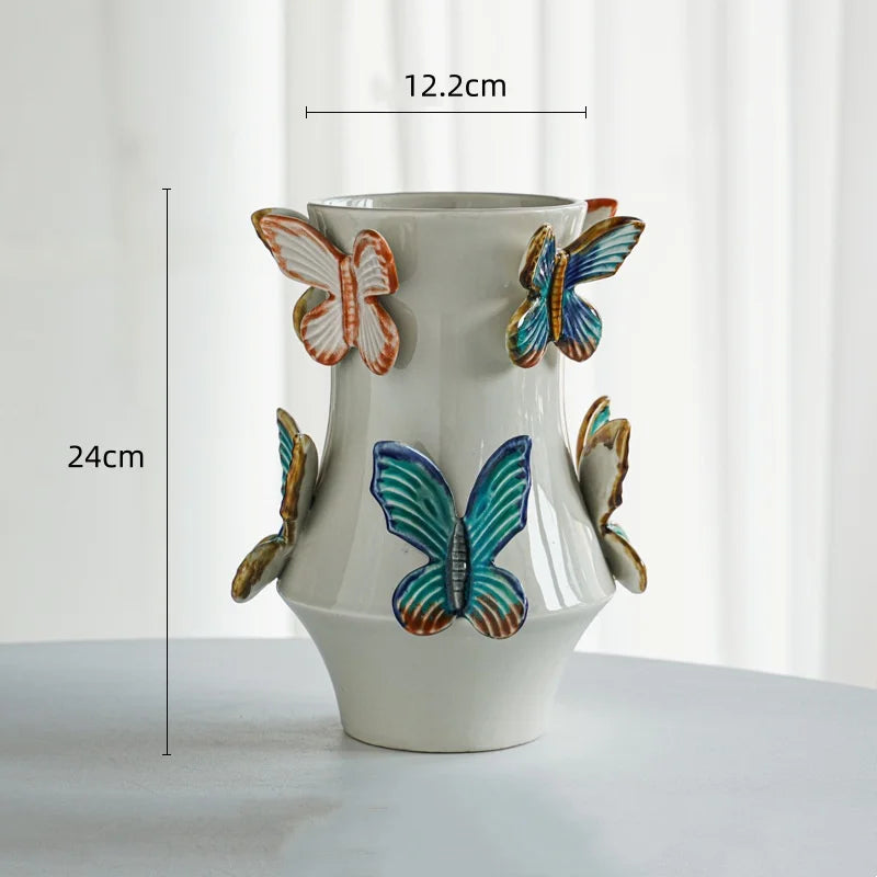 Butterfly Handmade Porcelain Flowerpot by DecorBites™