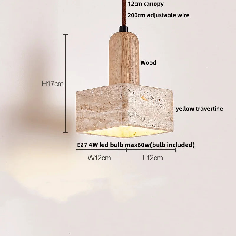 WabiSabi Travertine Pendant from DecorBites™