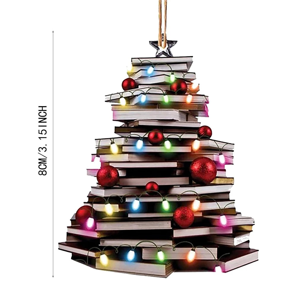 Acrylic Books Christmas Tree Decoration