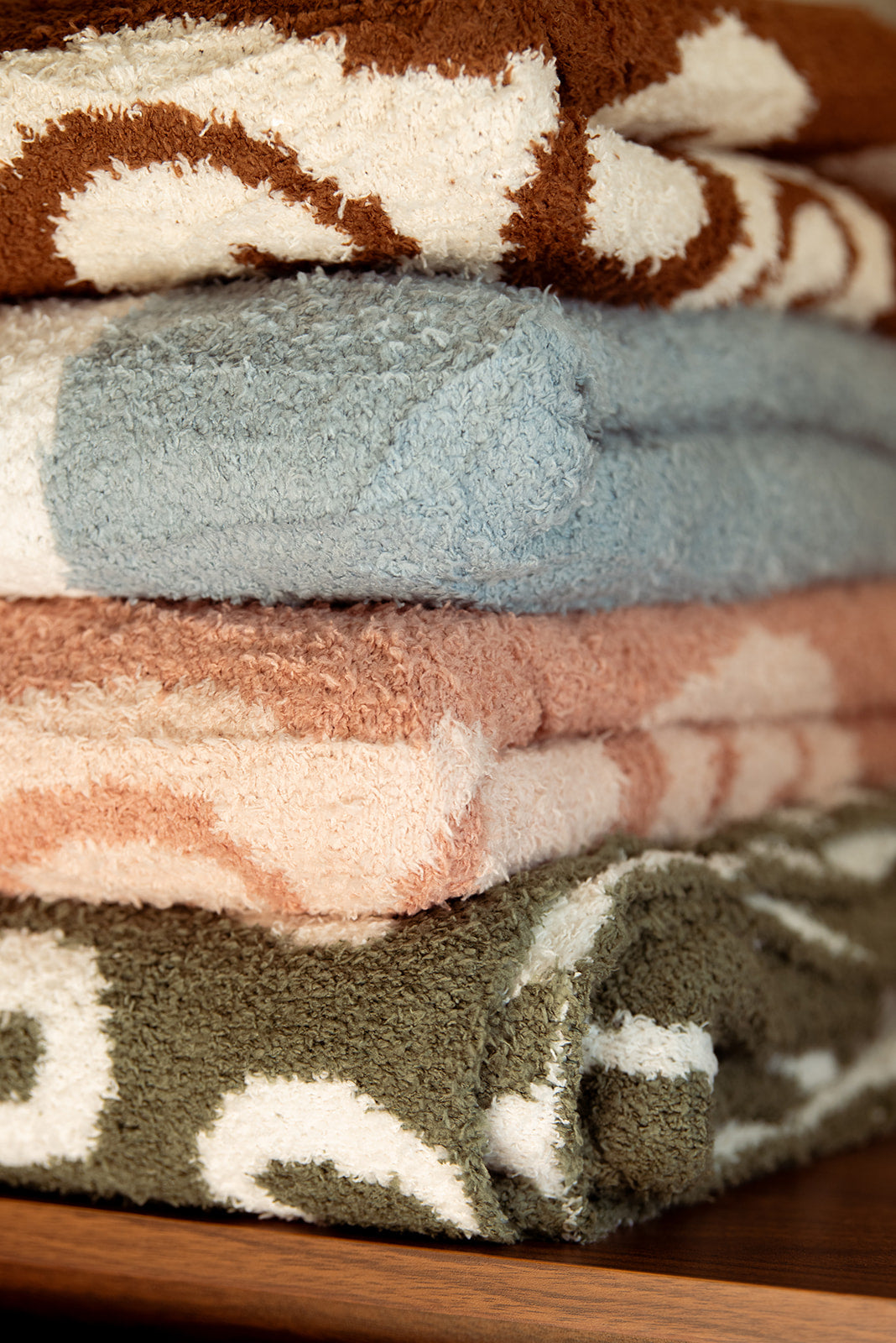 Sage Flora Plush Throw