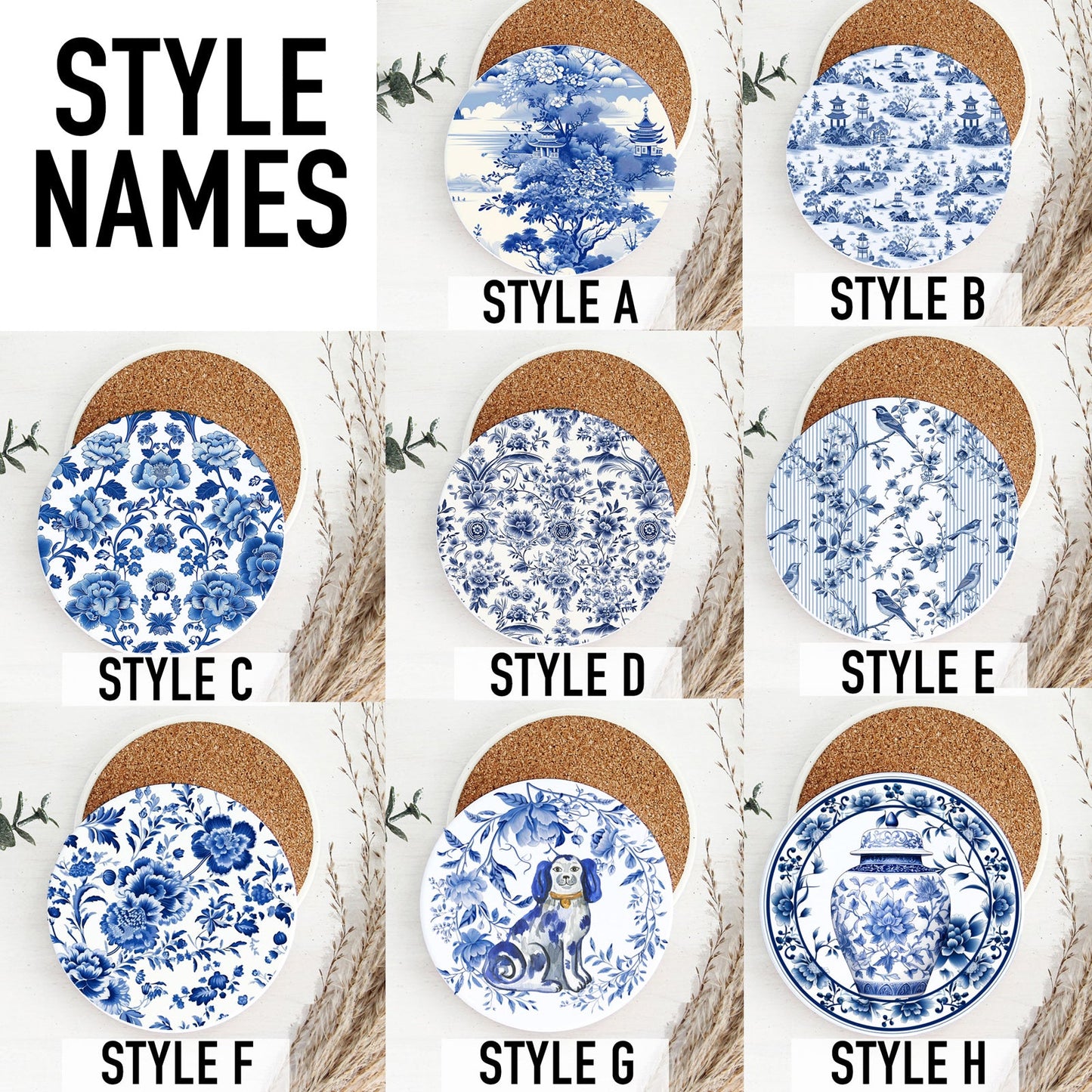 Chinoiserie Bleu Coasters