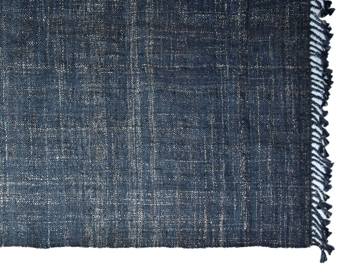 Timbergirl Textured Indigo Handmade Jute Rug