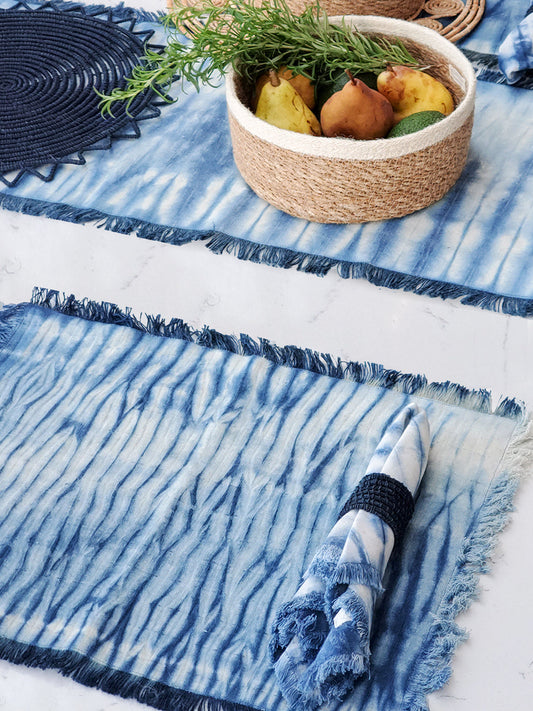 Indigo Blue Tie Dye Cotton Placemat