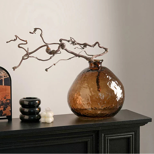 Erath Brown Glass Vase by DecorBites™