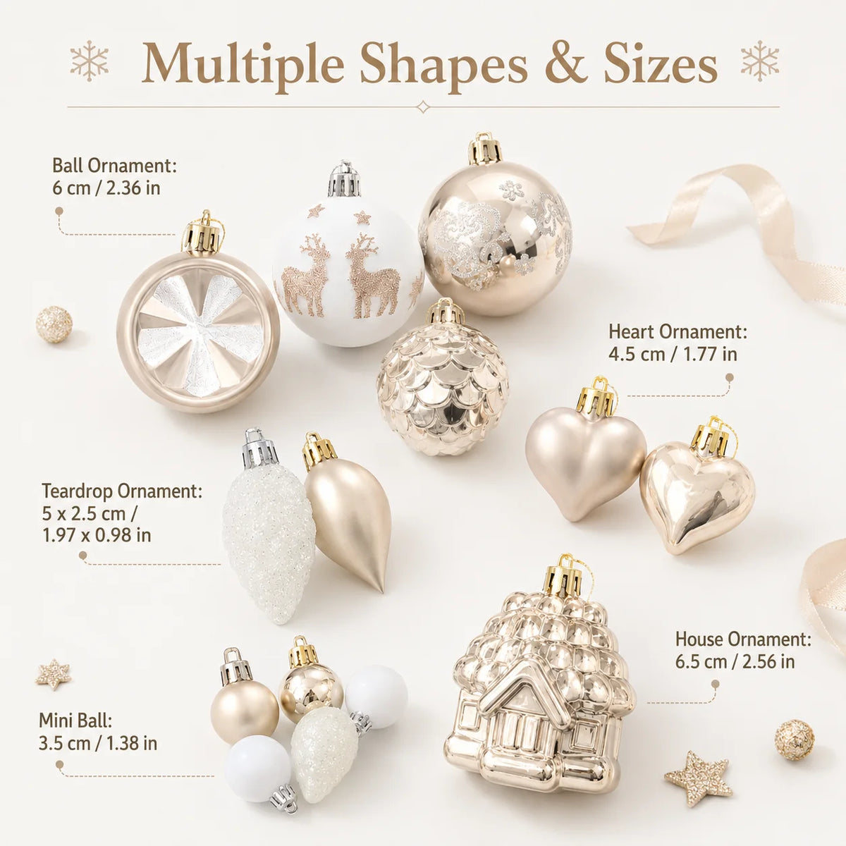 Silver Shimmer Christmas Tree Decorations