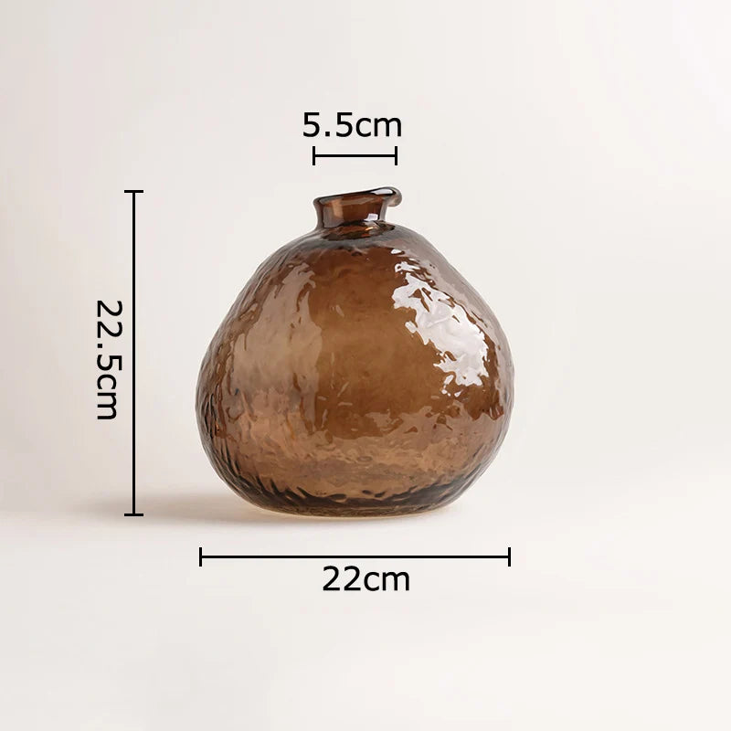 Erath Brown Glass Vase by DecorBites™