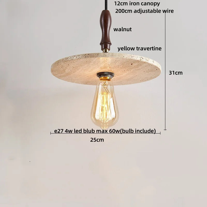 WabiSabi Travertine Pendant from DecorBites™