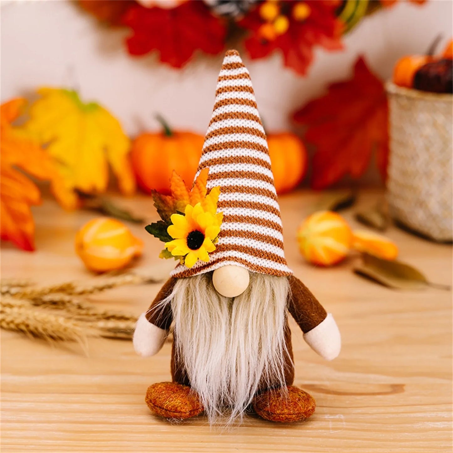 Fall Sunflower Harvest Gnome