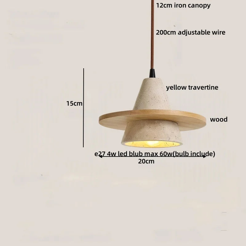 WabiSabi Travertine Pendant from DecorBites™