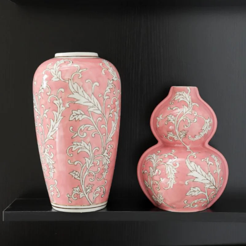 Chinoiserie Flower Porcelain Vase