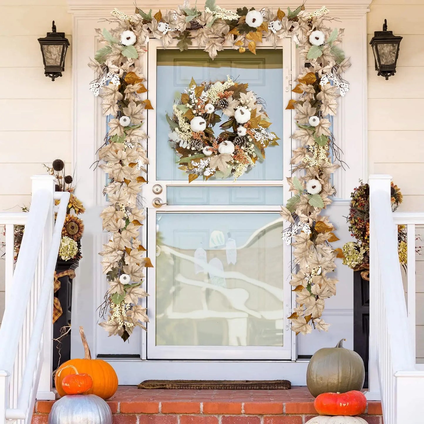 Fall Harvest | Maple Leaf Pumpkin Berry garland