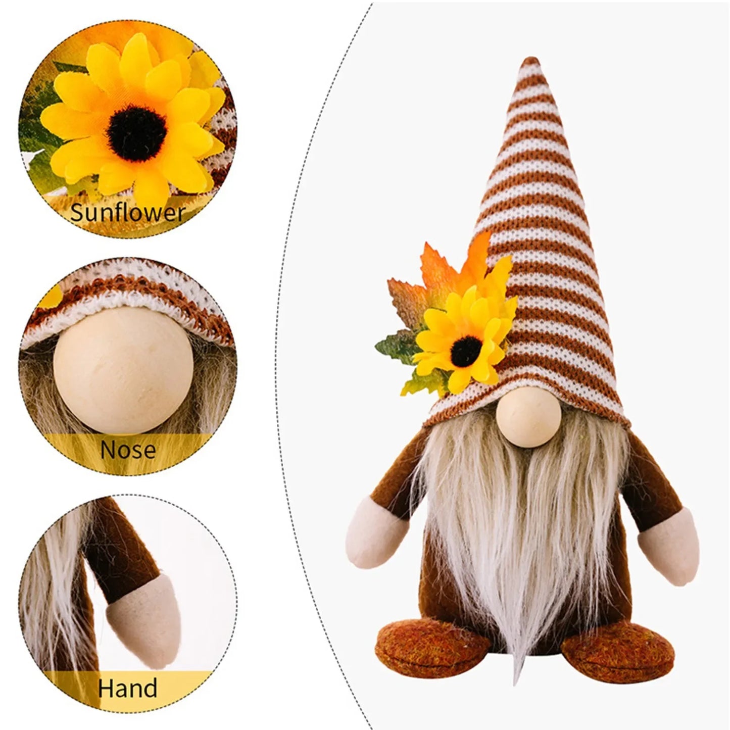 Fall Sunflower Harvest Gnome