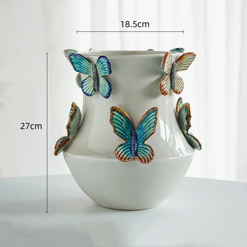 Butterfly Handmade Porcelain Flowerpot by DecorBites™