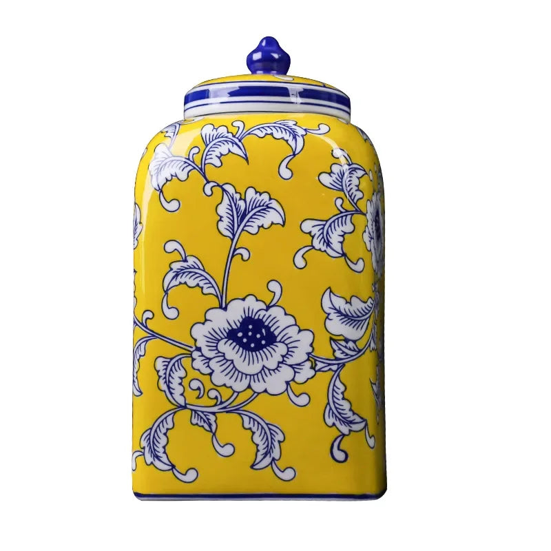 Floral Inspired Porcelain Jar by DecorBites™