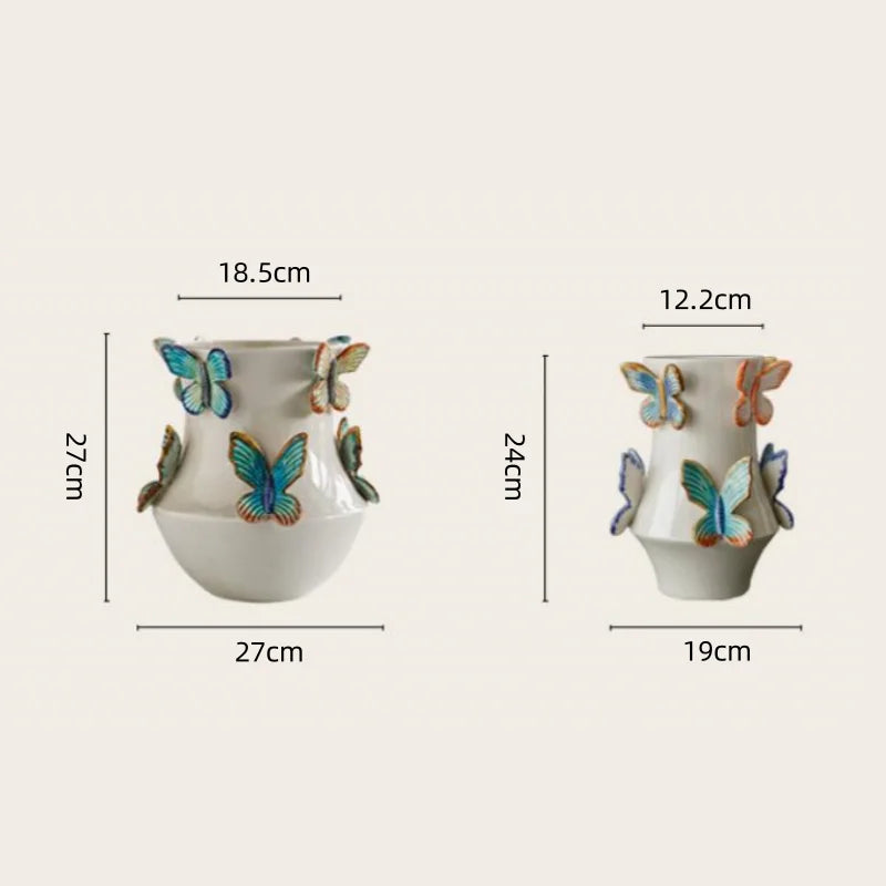 Butterfly Handmade Porcelain Flowerpot by DecorBites™