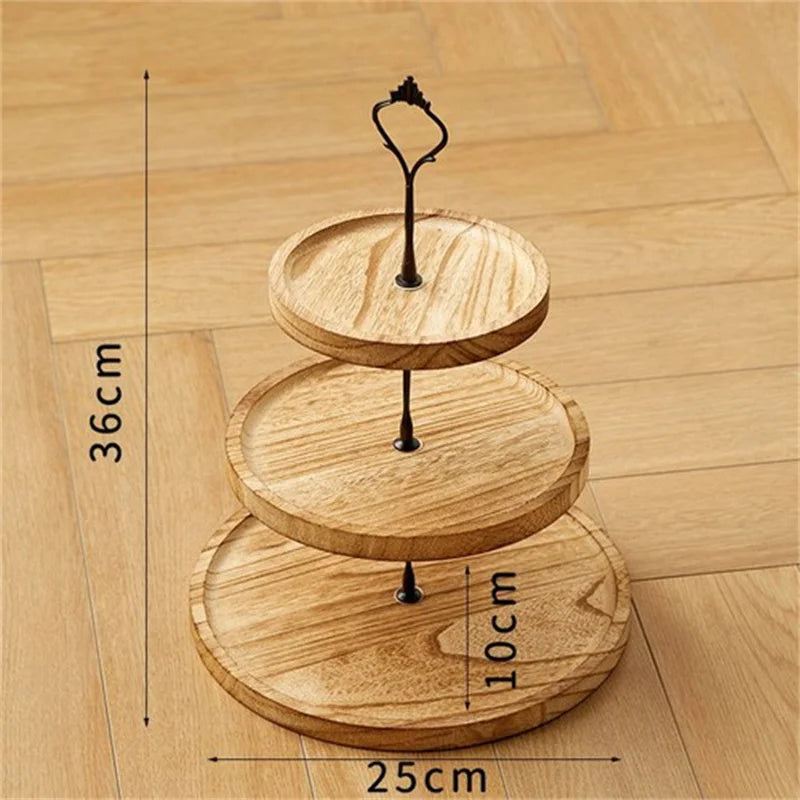 Darcy Acacia Wood Tiered Tray
