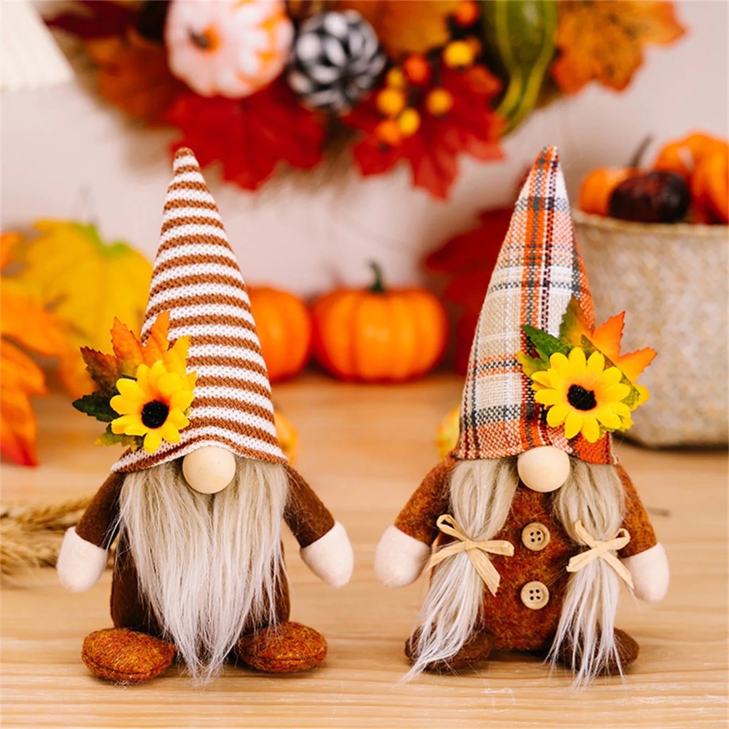 Fall Sunflower Harvest Gnome