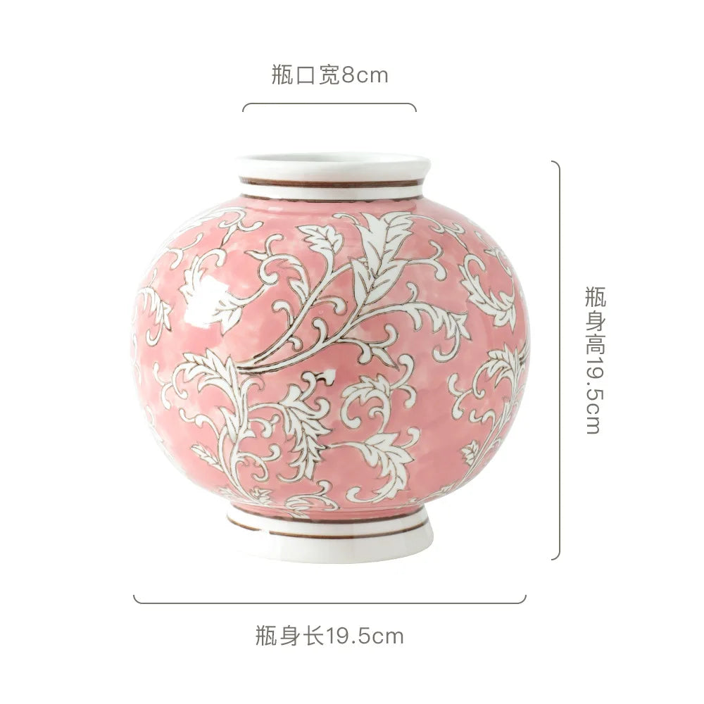 Chinoiserie Flower Porcelain Vase