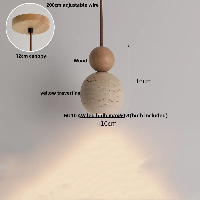 WabiSabi Travertine Pendant from DecorBites™