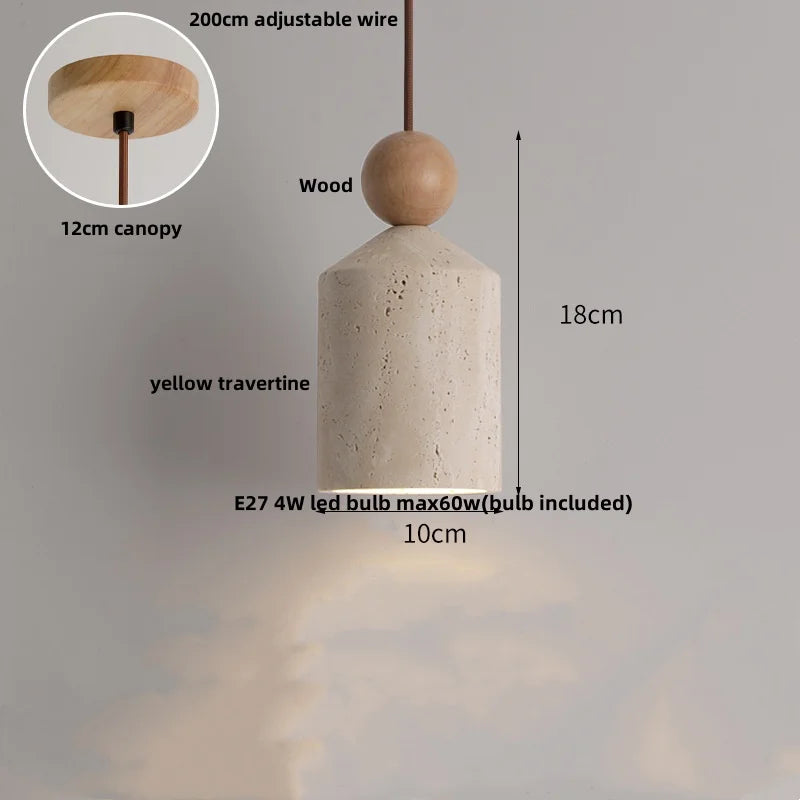 WabiSabi Travertine Pendant from DecorBites™