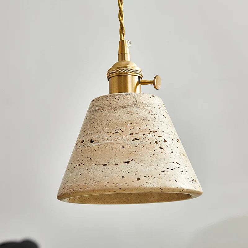 WabiSabi Travertine Pendant from DecorBites™
