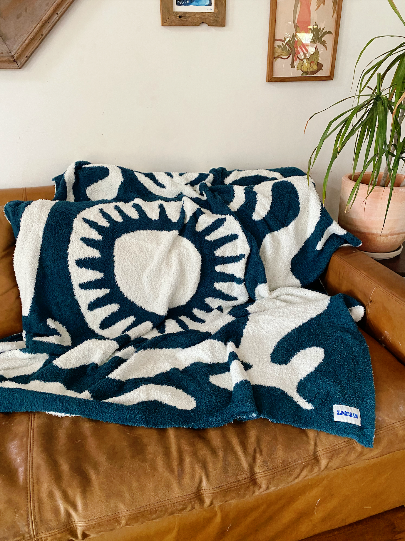 Pacific Blue Paradise Plush Throw