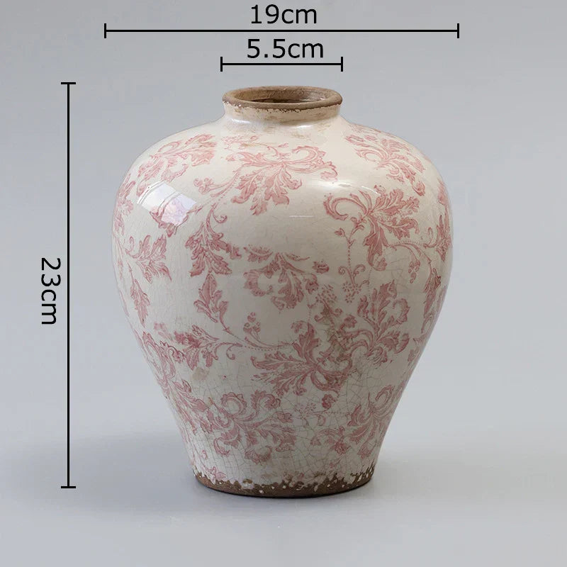 Cracked Texture Blue & White Porcelain Vase by DecorBites™