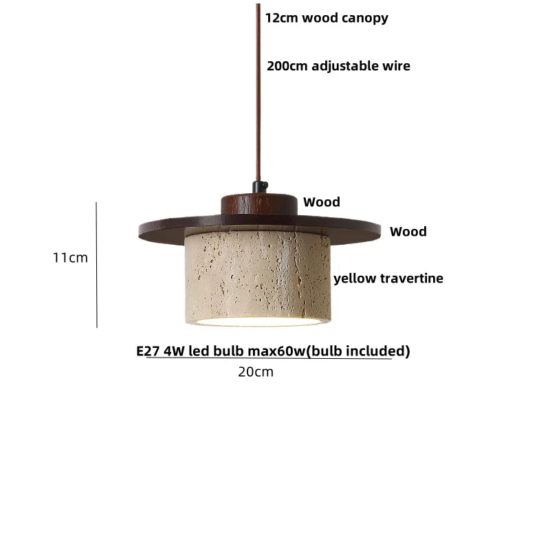 WabiSabi Travertine Pendant from DecorBites™