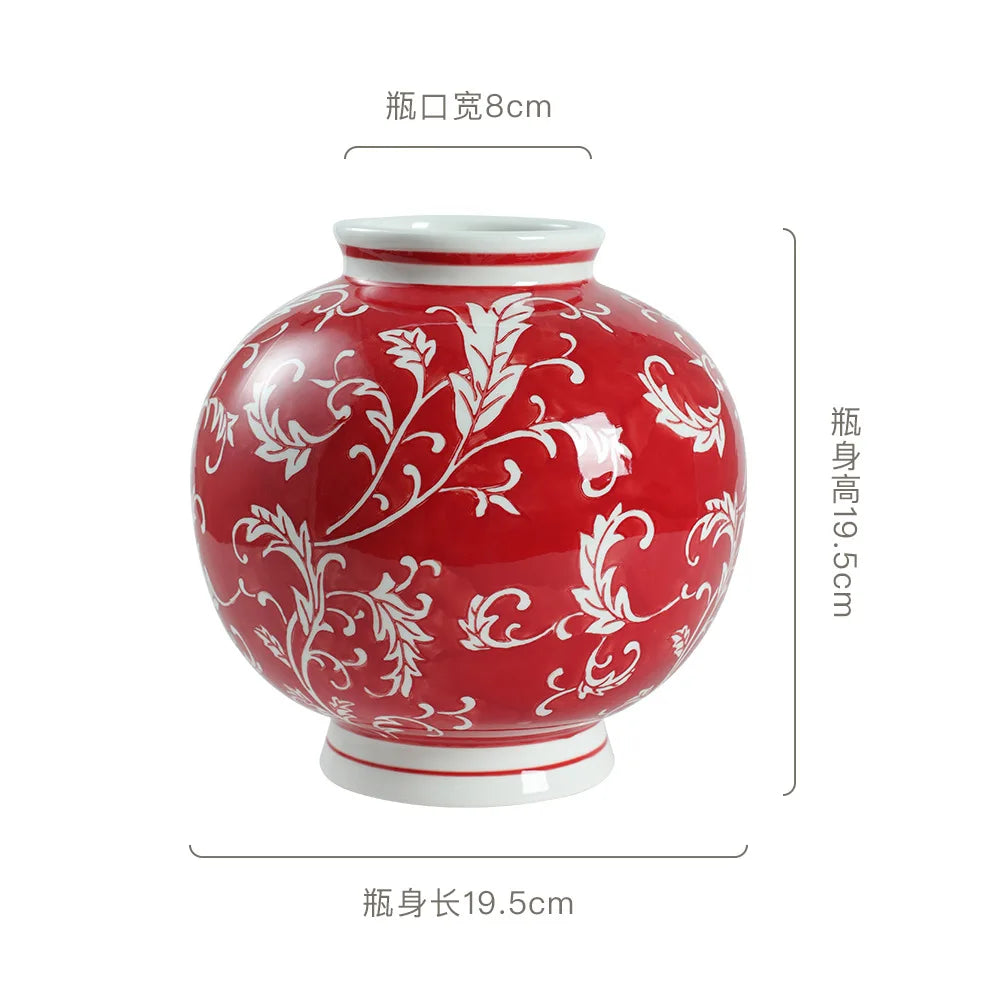 Chinoiserie Flower Porcelain Vase