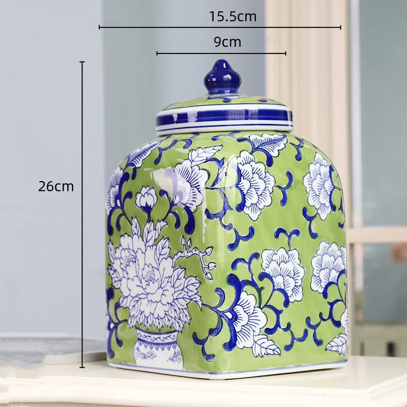 Floral Inspired Porcelain Jar by DecorBites™
