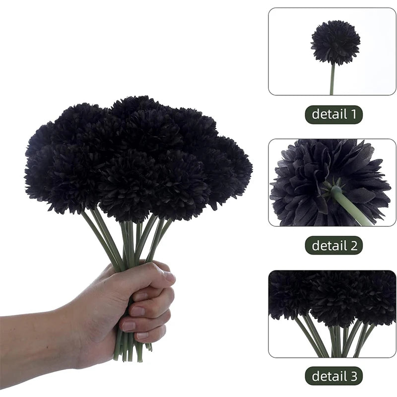 Fall Decor Silk Chrysanthemum Artificial Flowers